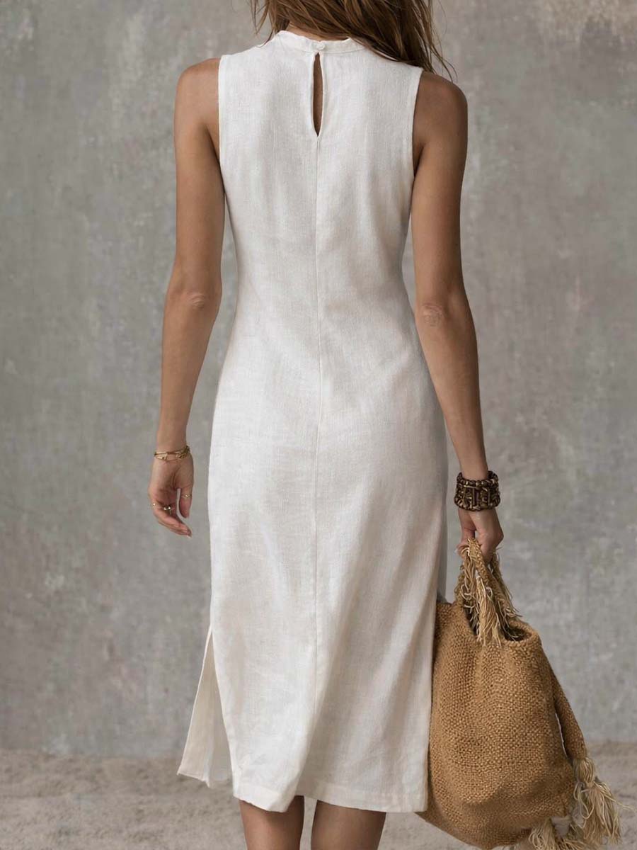Janelle | Split-Hem Midi Dress