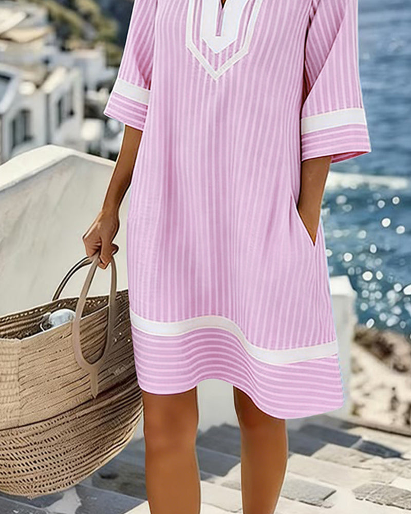 Gracie | Striped Short Dress