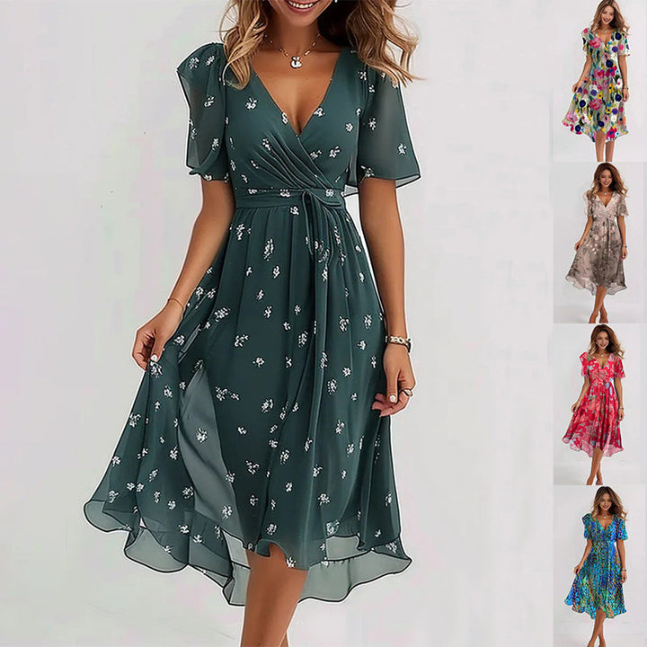 Juniper - Vibrant Abstract Midi Dress
