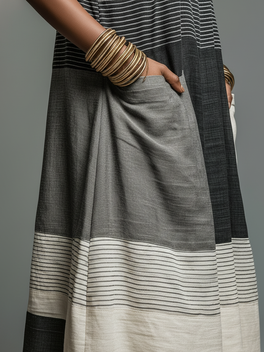 Elodie™ | Sleeveless Striped Maxi Dress