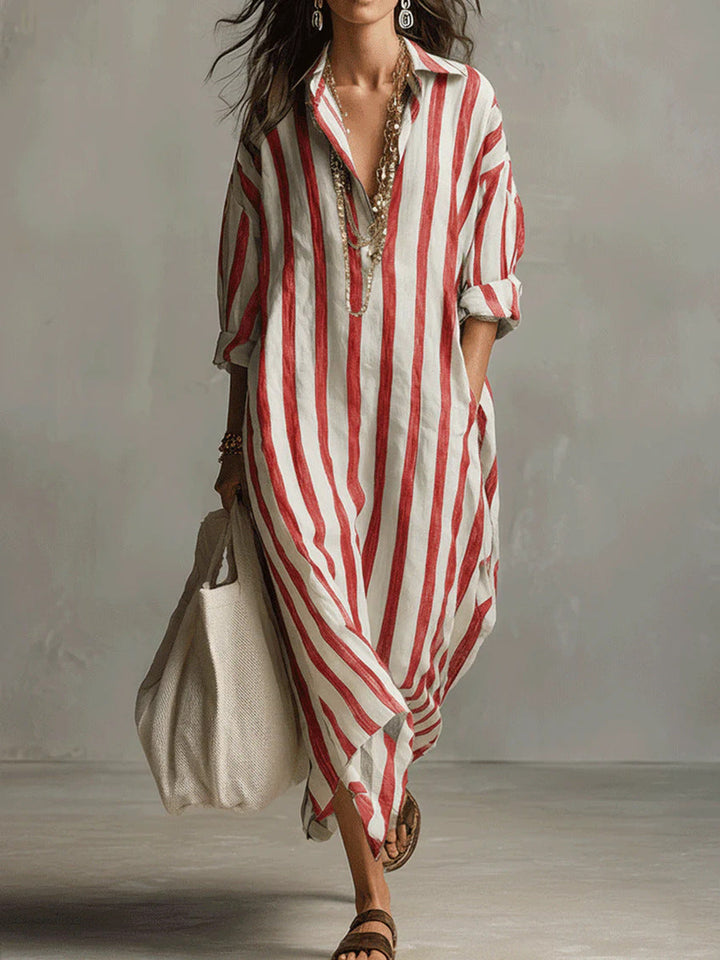 Hazel | Striped Maxi Dress