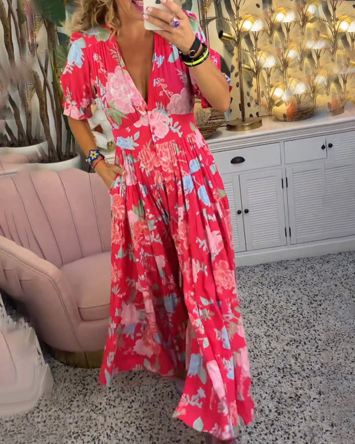 Flower dress with pockets