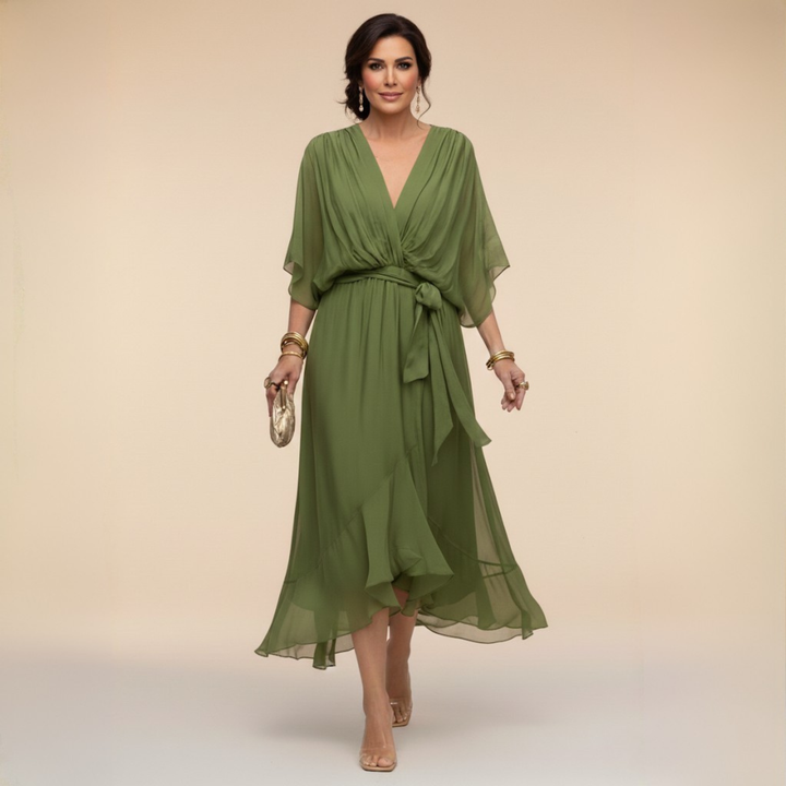 Vivienne | Elegant V-Neck Dress