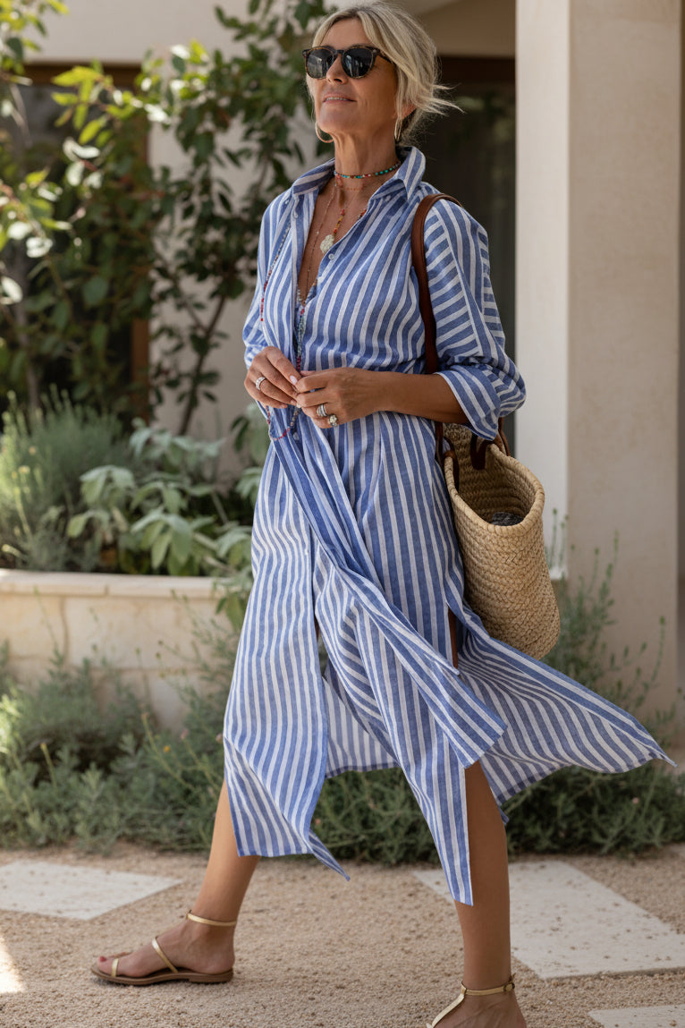 Elle | Striped Dress Shirt