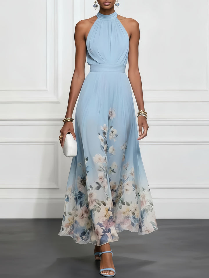 Laila | Floral Halter Maxi Dress