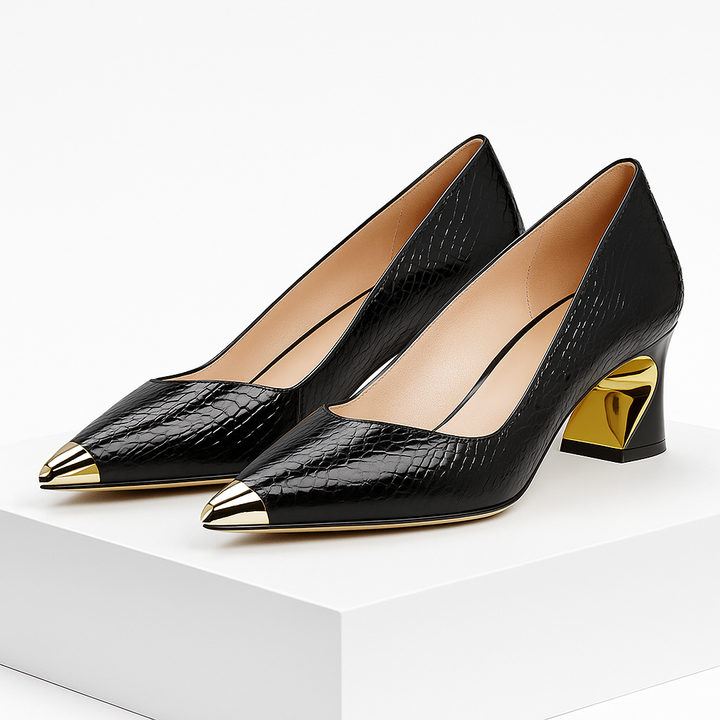Michelle - Gold-Tipped Heels