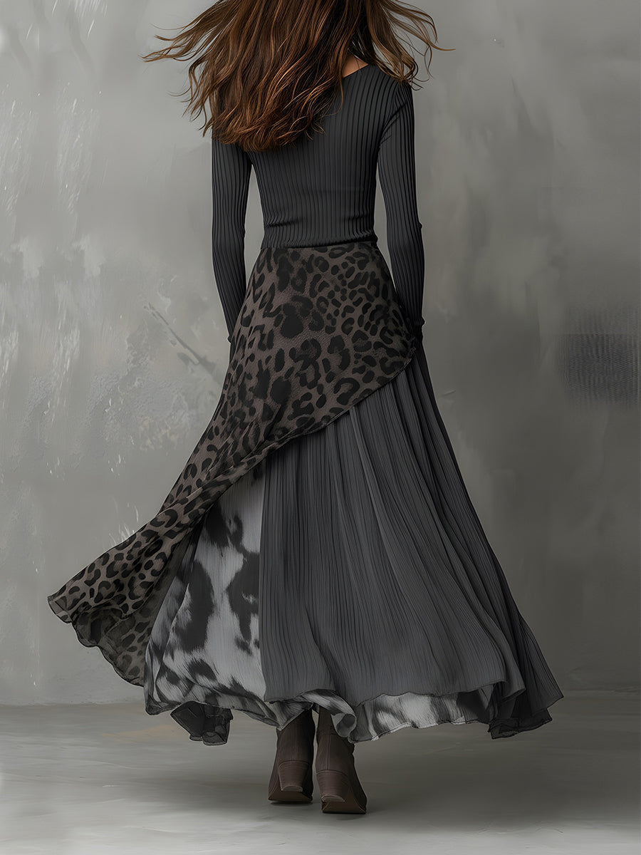 Martina | Leopard Maxi bohemian-style dress