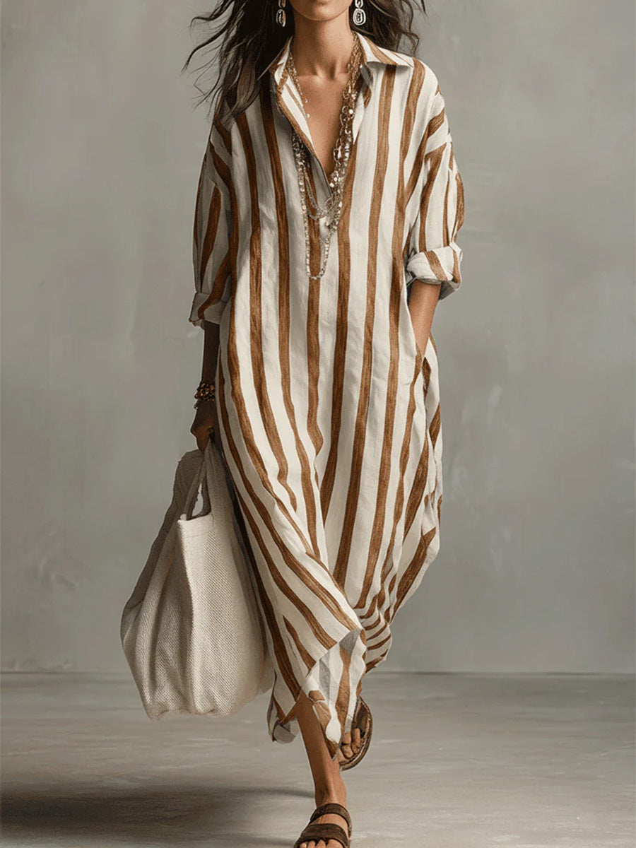 Hazel | Striped Maxi Dress