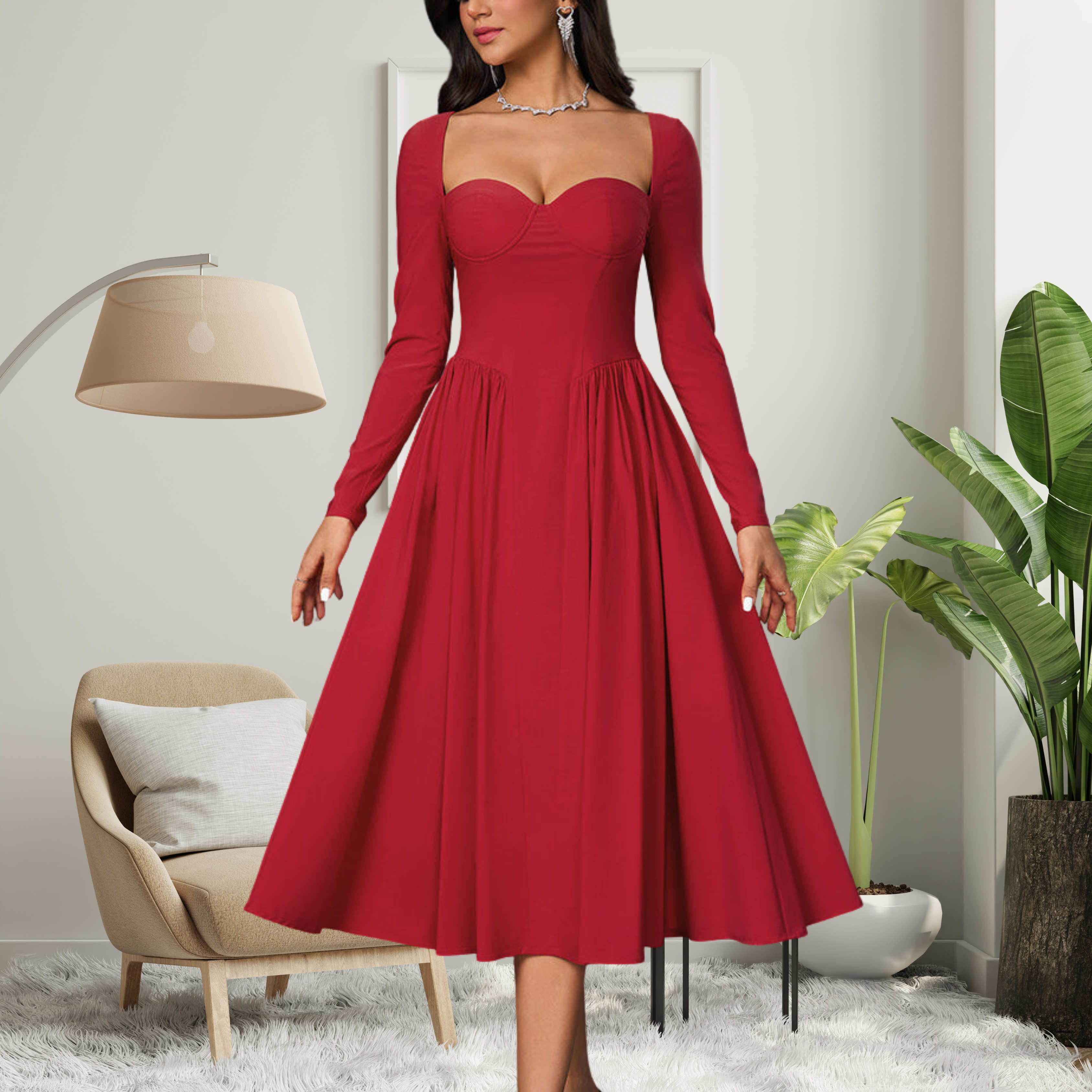Red / UK 16 (XL)