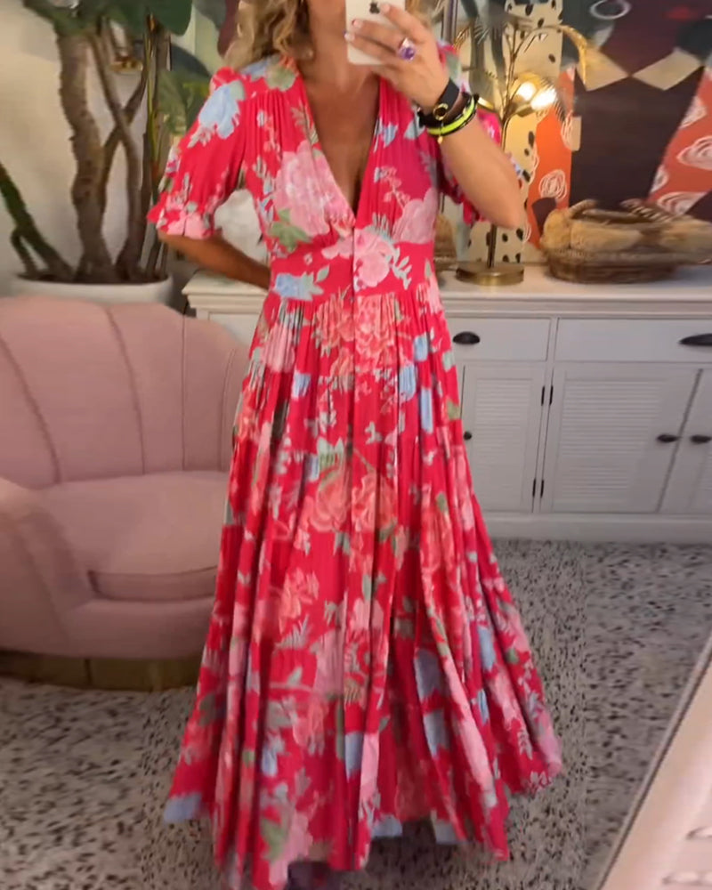 Flower dress with pockets