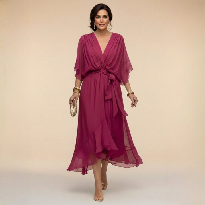 Vivienne | Elegant V-Neck Dress