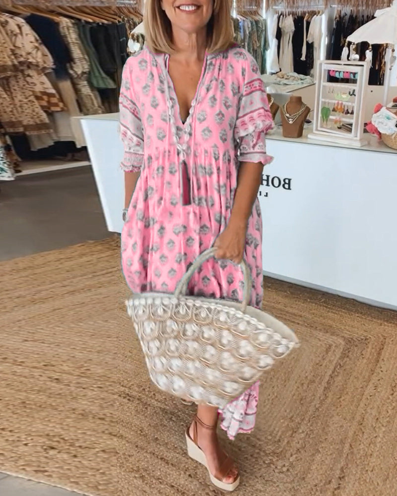 Flowing bohemian dress