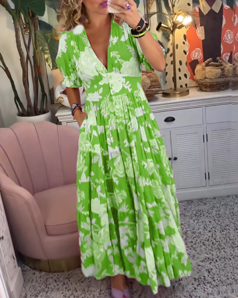 Flower dress with pockets