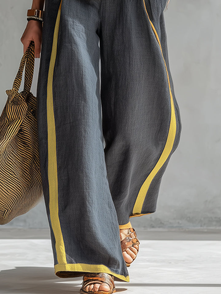 Lydia | Contrast Vest & Trouser Set
