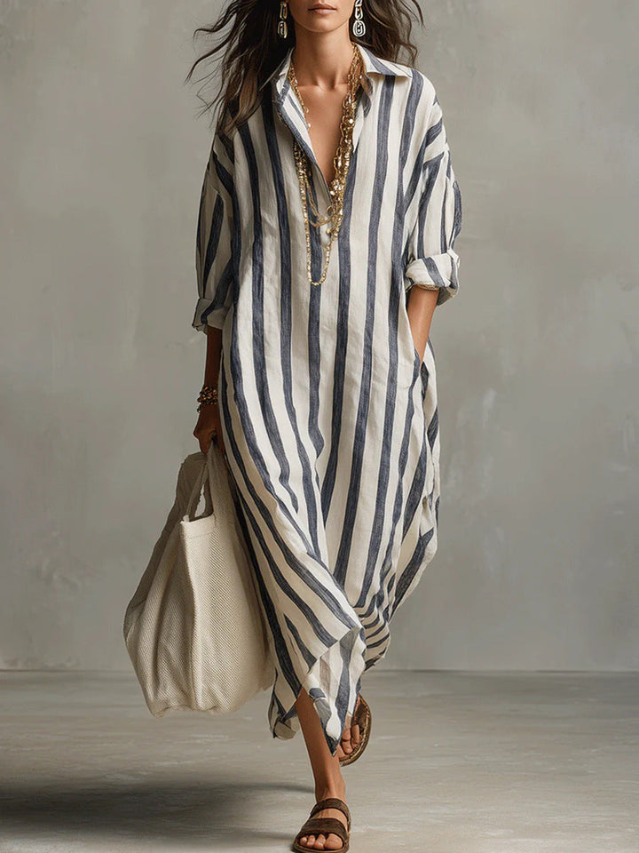 Hazel | Striped Maxi Dress