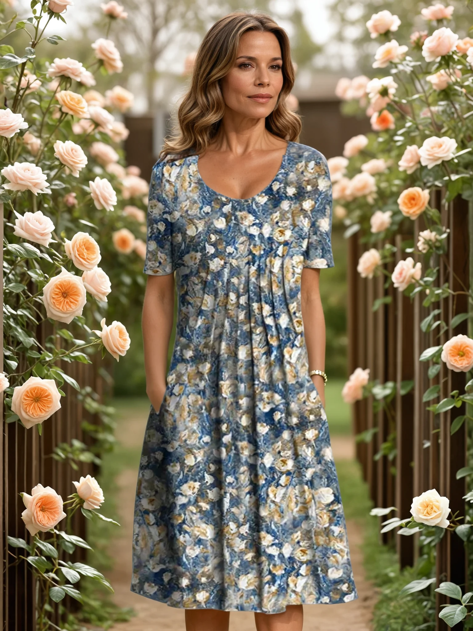 Light blue floral / UK 20 (3XL)