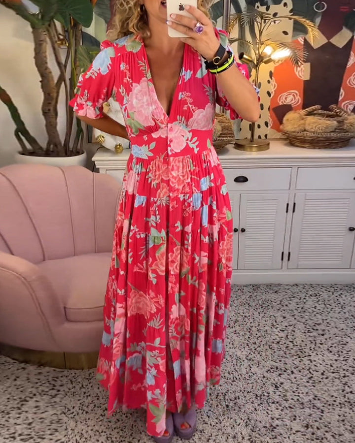 Flower dress with pockets