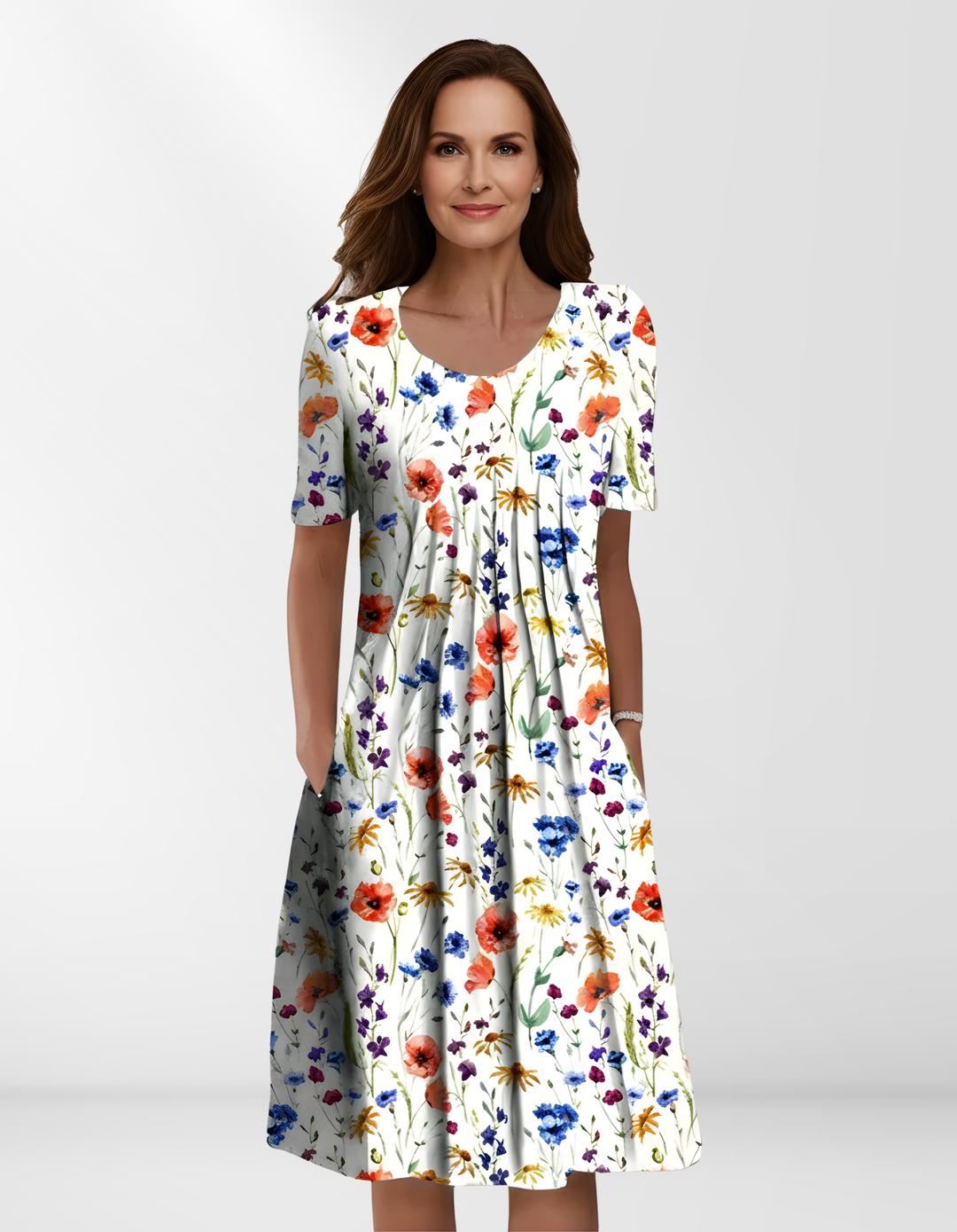 Casual trendy floral dress