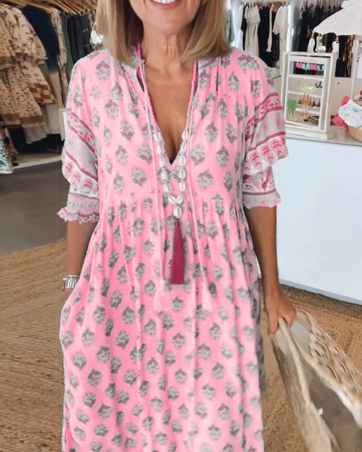 Flowing bohemian dress