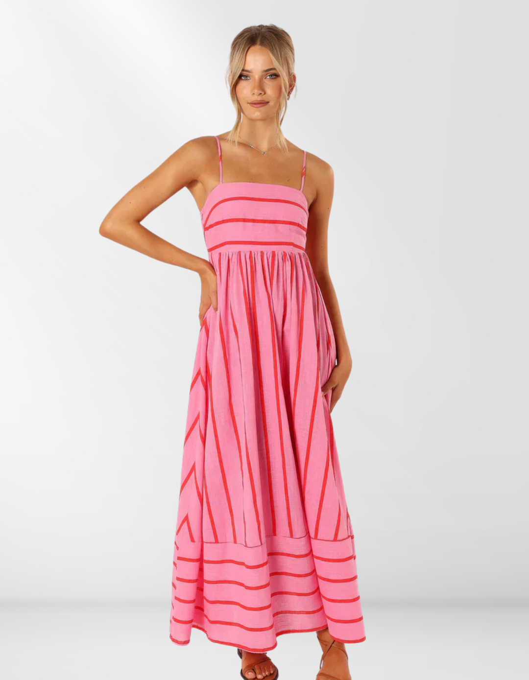 Striped sunset dress