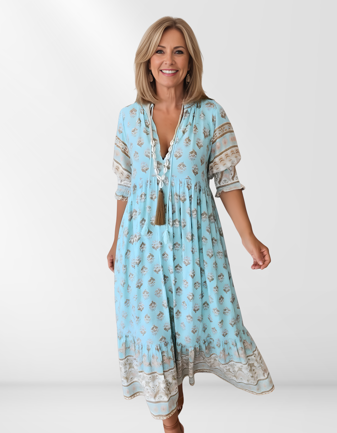 Flowing bohemian dress