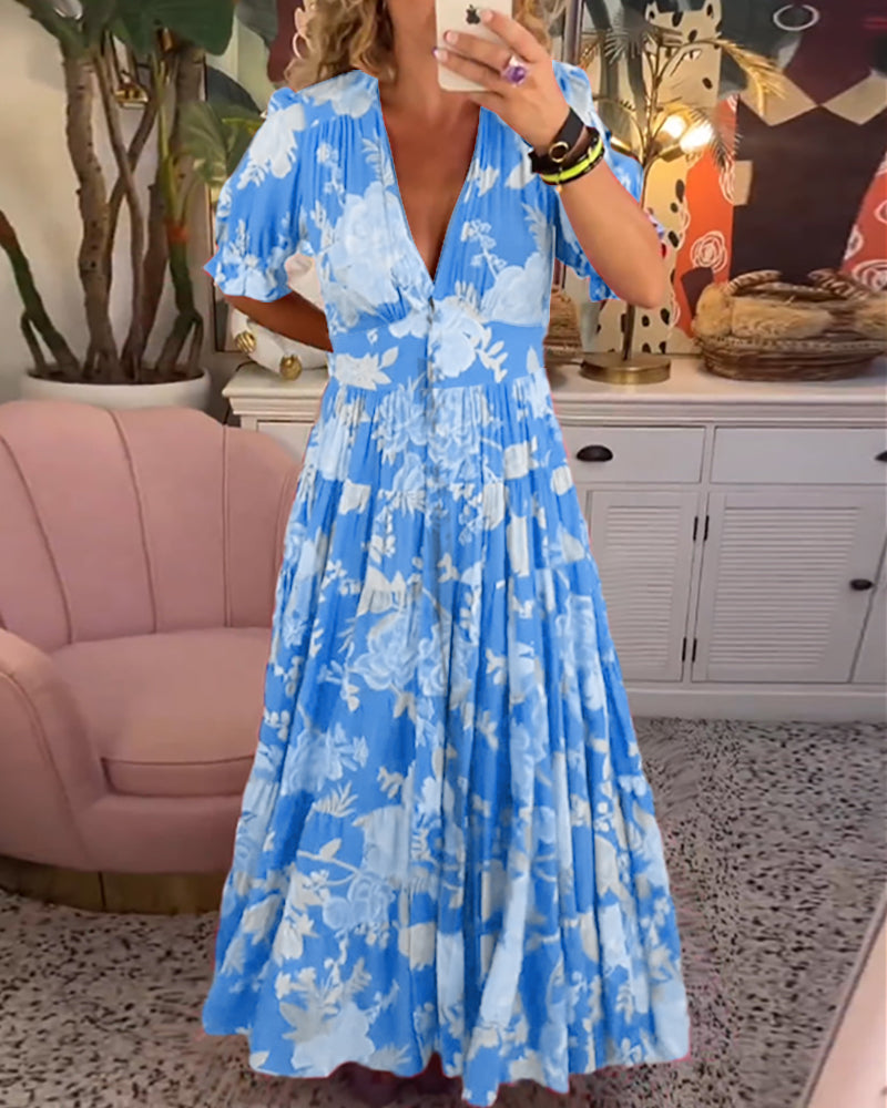 Flower dress with pockets