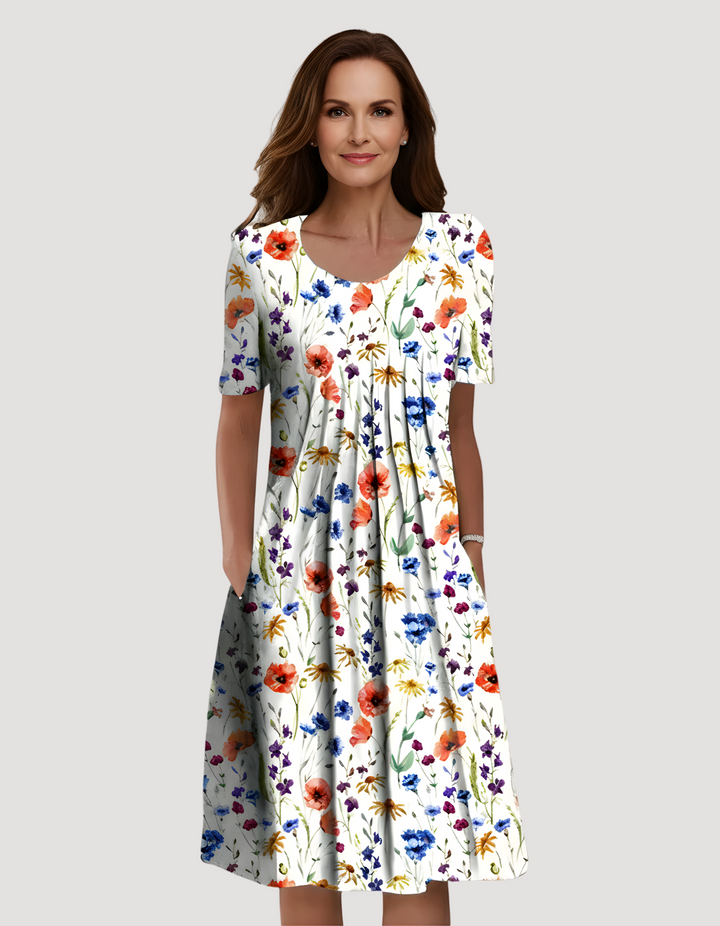 Casual trendy floral dress