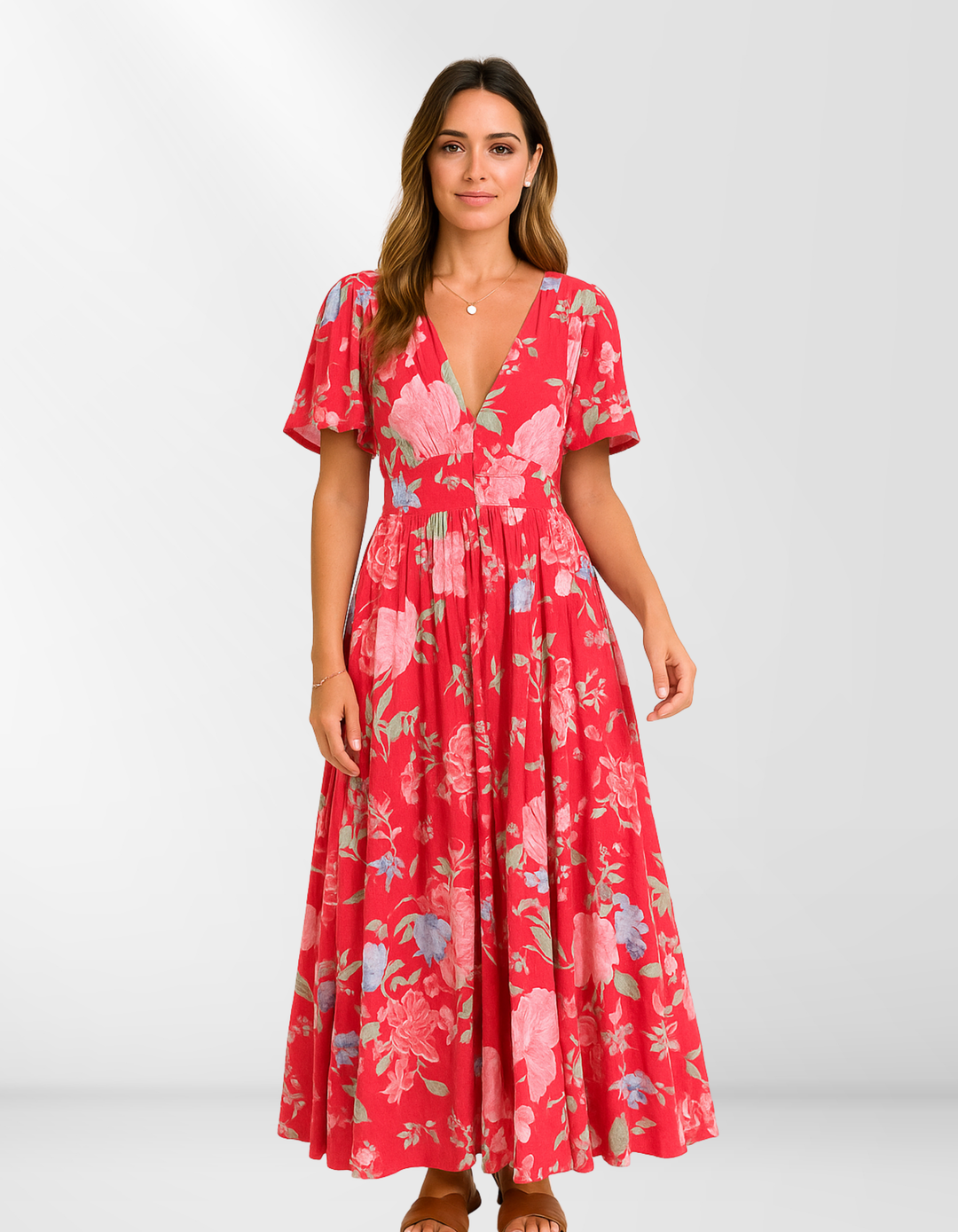 Flower dress with pockets