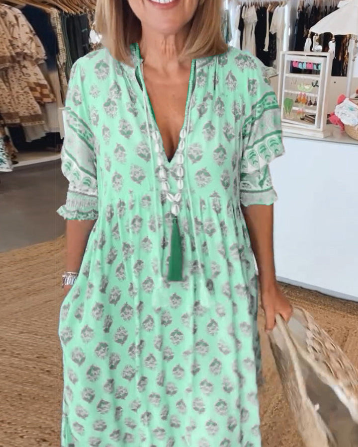 Flowing bohemian dress