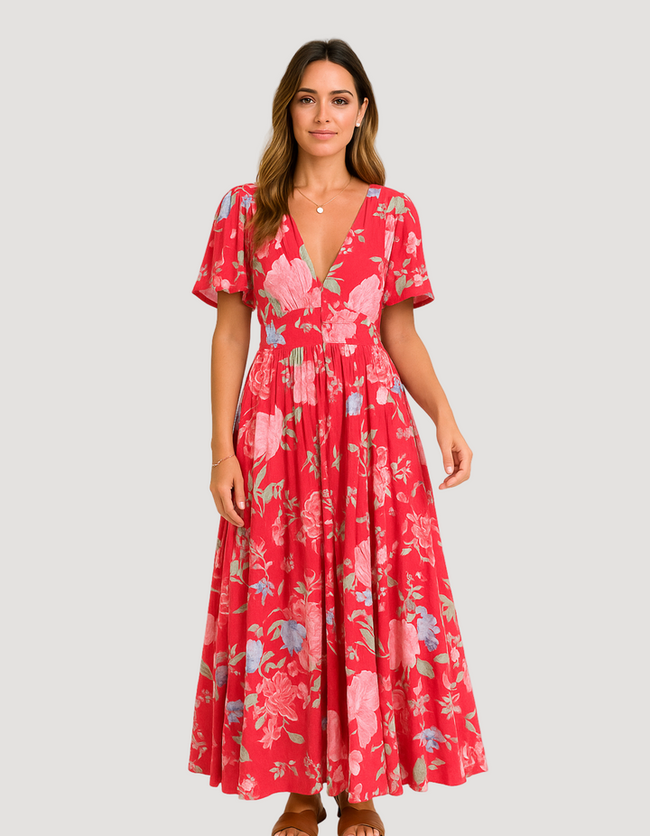 Flower dress with pockets