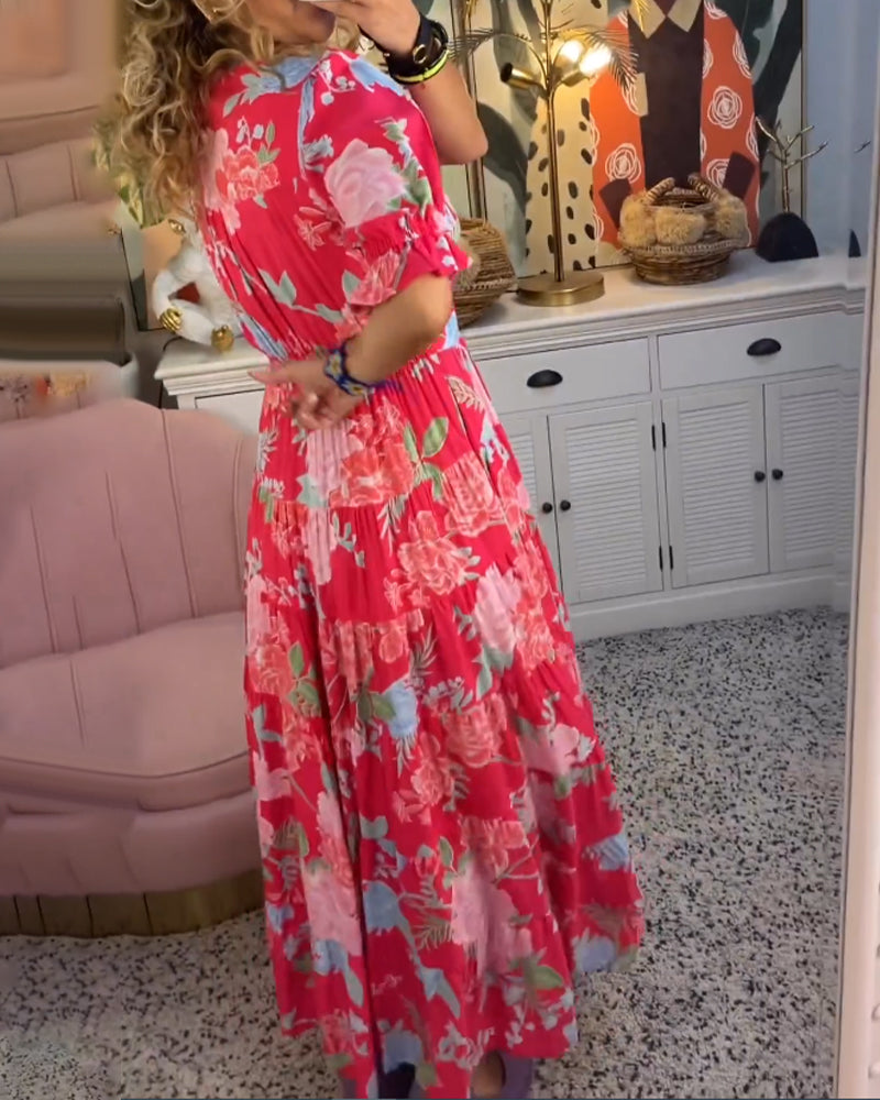 Flower dress with pockets