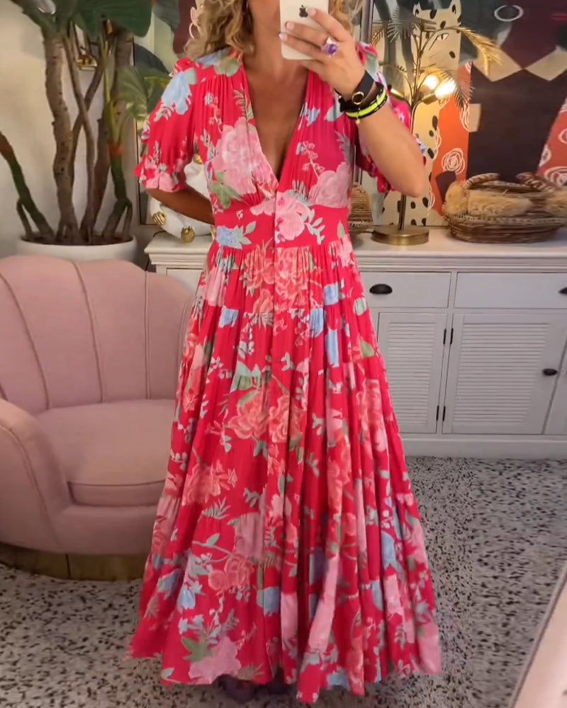 Flower dress with pockets