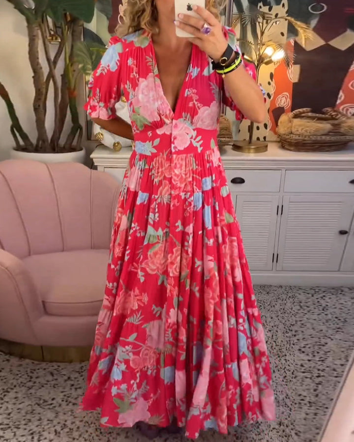 Flower dress with pockets