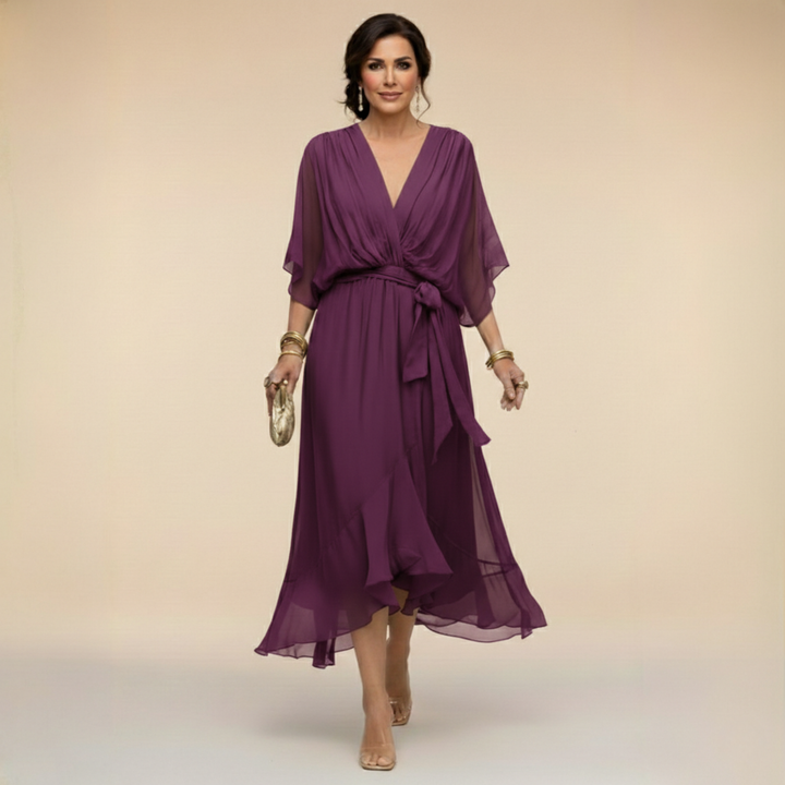 Vivienne | Elegant V-Neck Dress