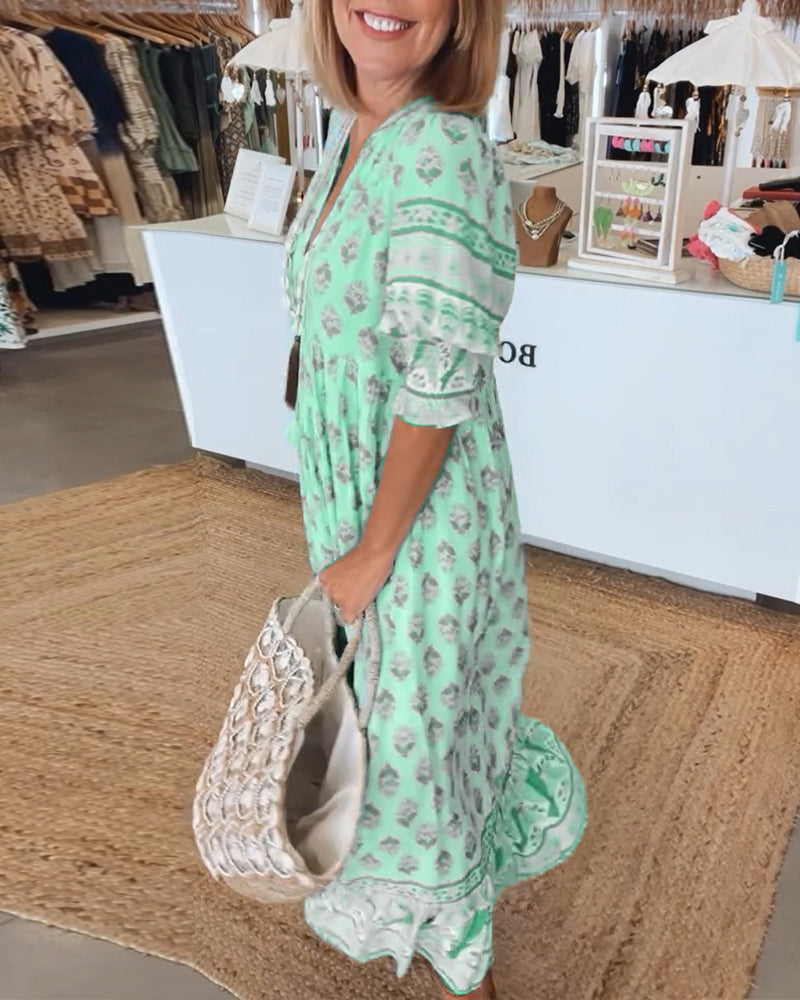 Flowing bohemian dress