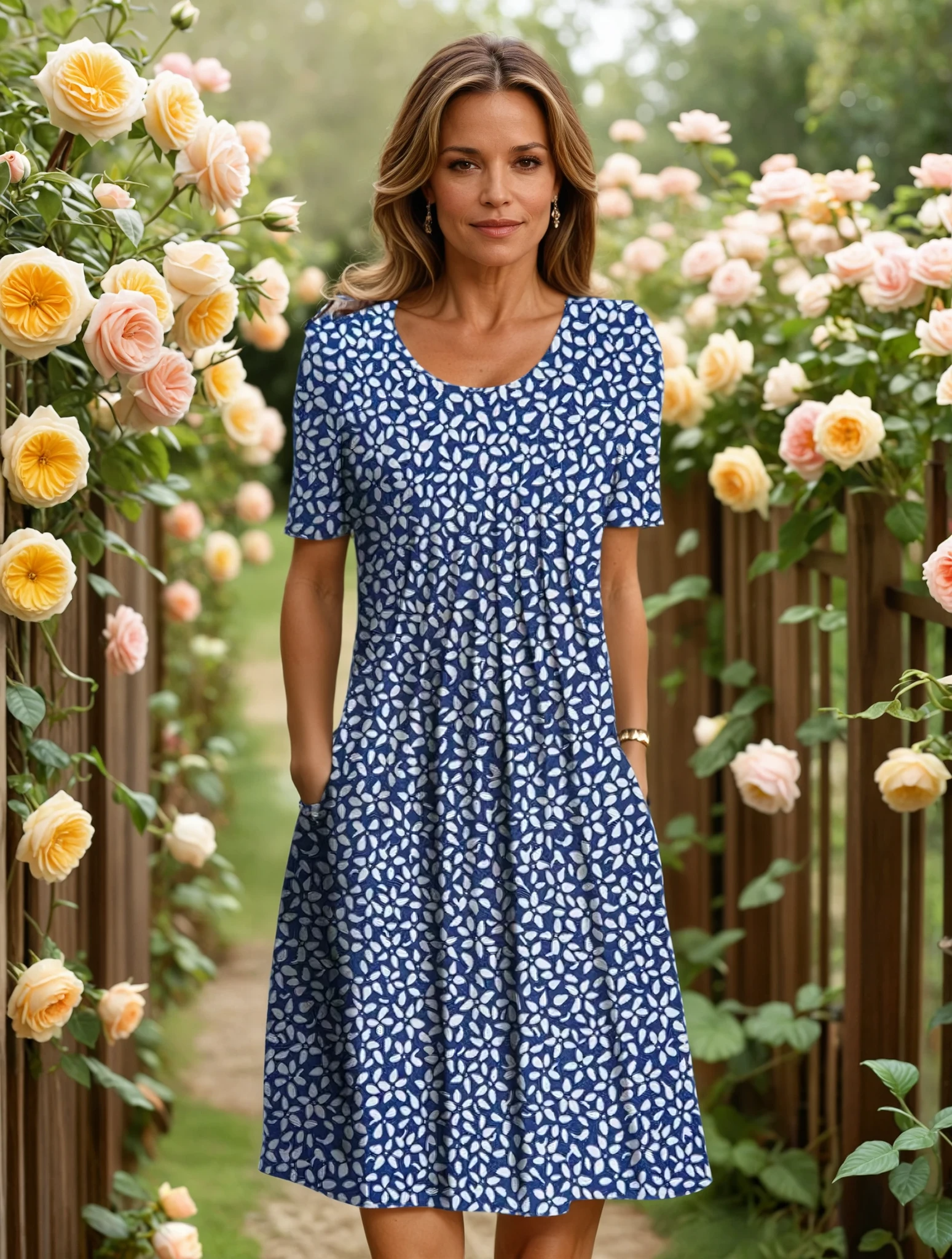 Blue floral / UK 20 (3XL)