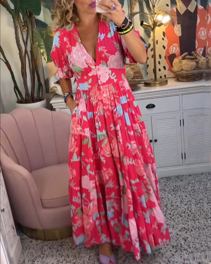 Flower dress with pockets