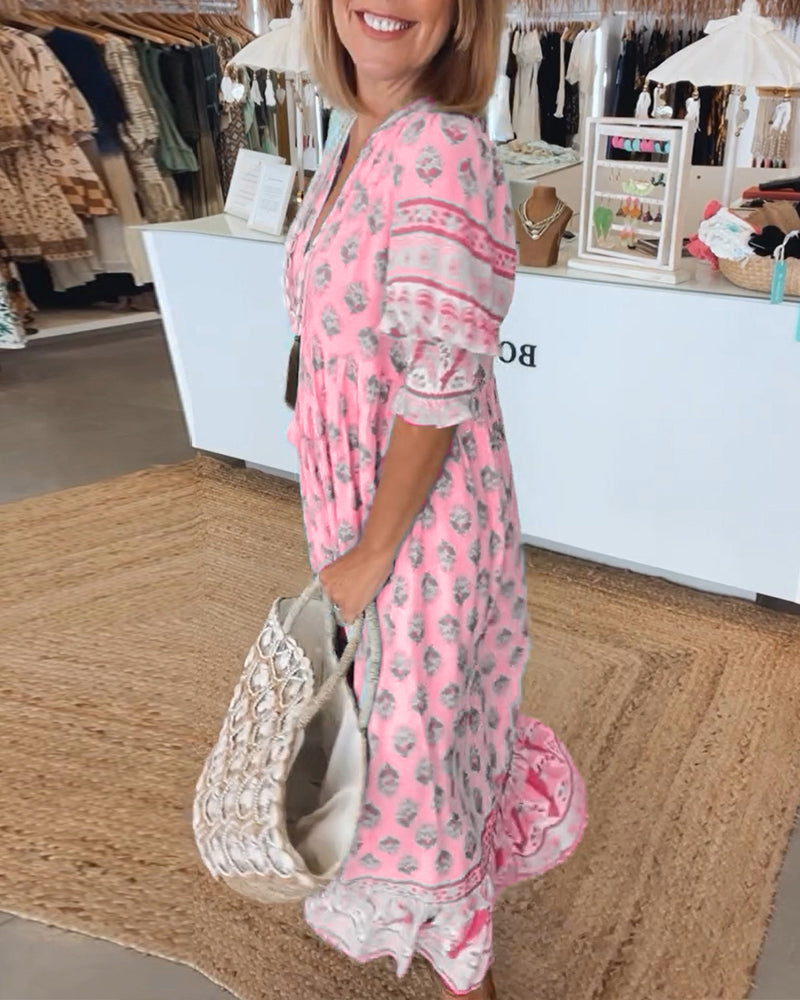 Flowing bohemian dress