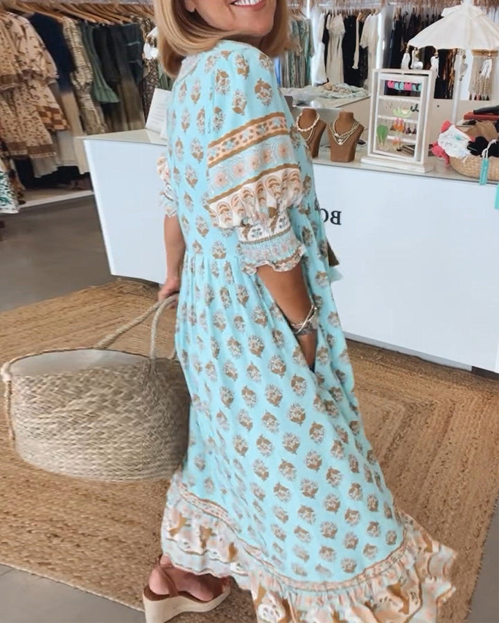 Flowing bohemian dress