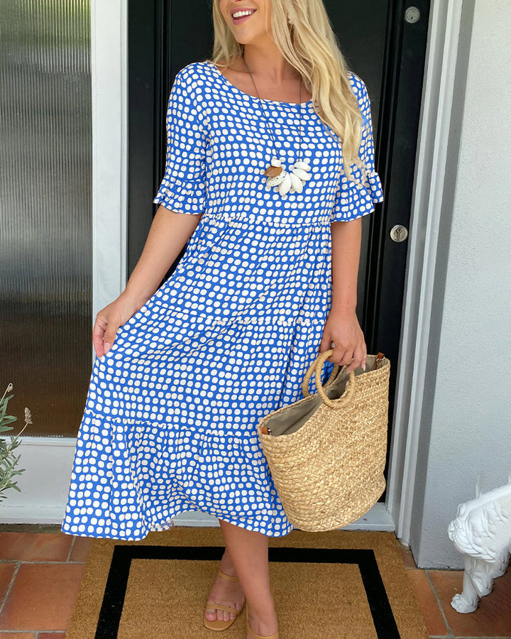 Feminine polka dot summer dress