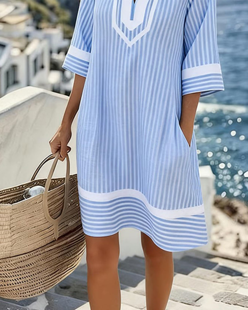 Gracie | Striped Short Dress