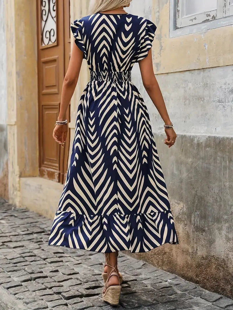 Abstract flowing summer dress