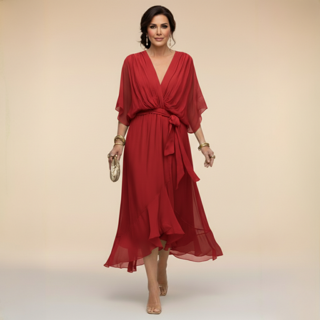 Vivienne | Elegant V-Neck Dress