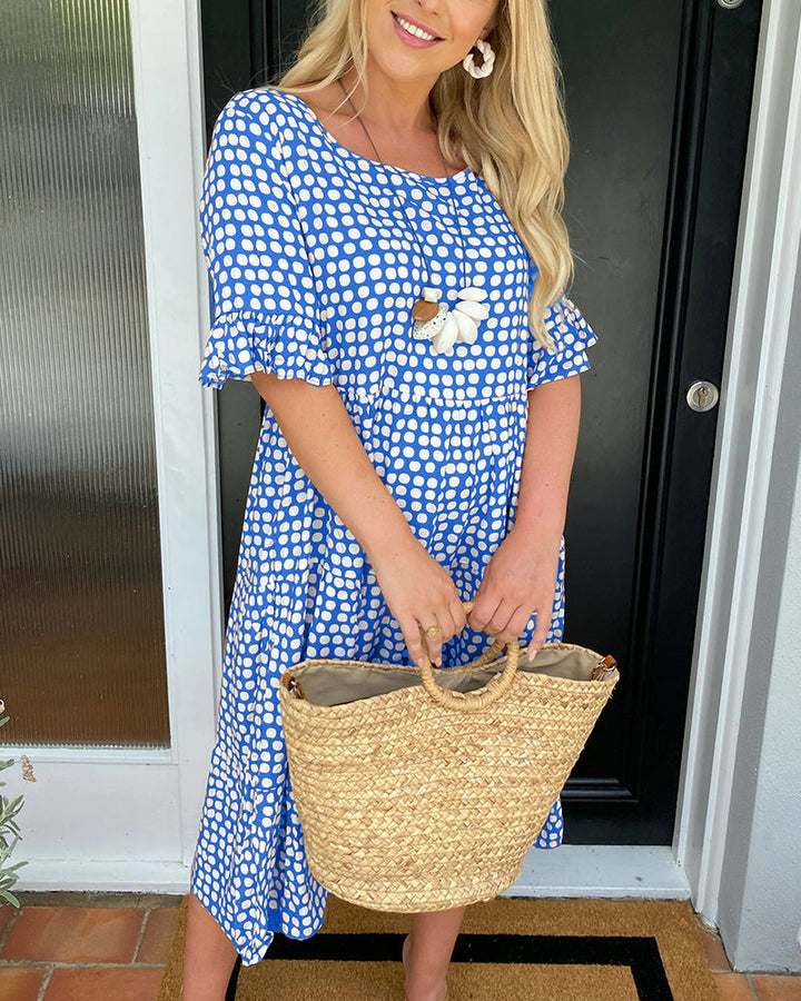 Feminine polka dot summer dress