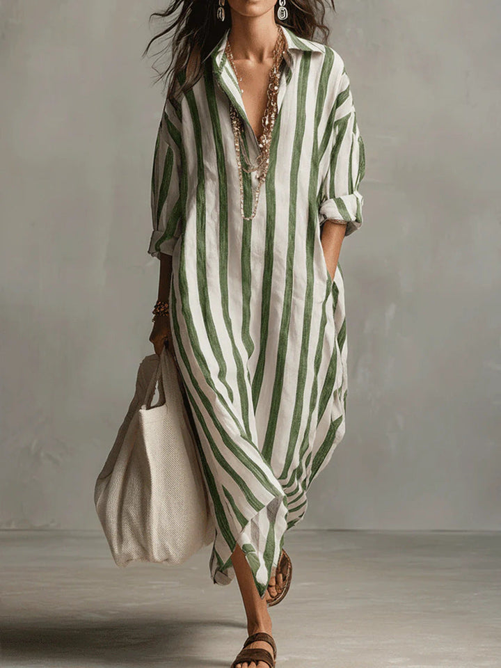Hazel | Striped Maxi Dress