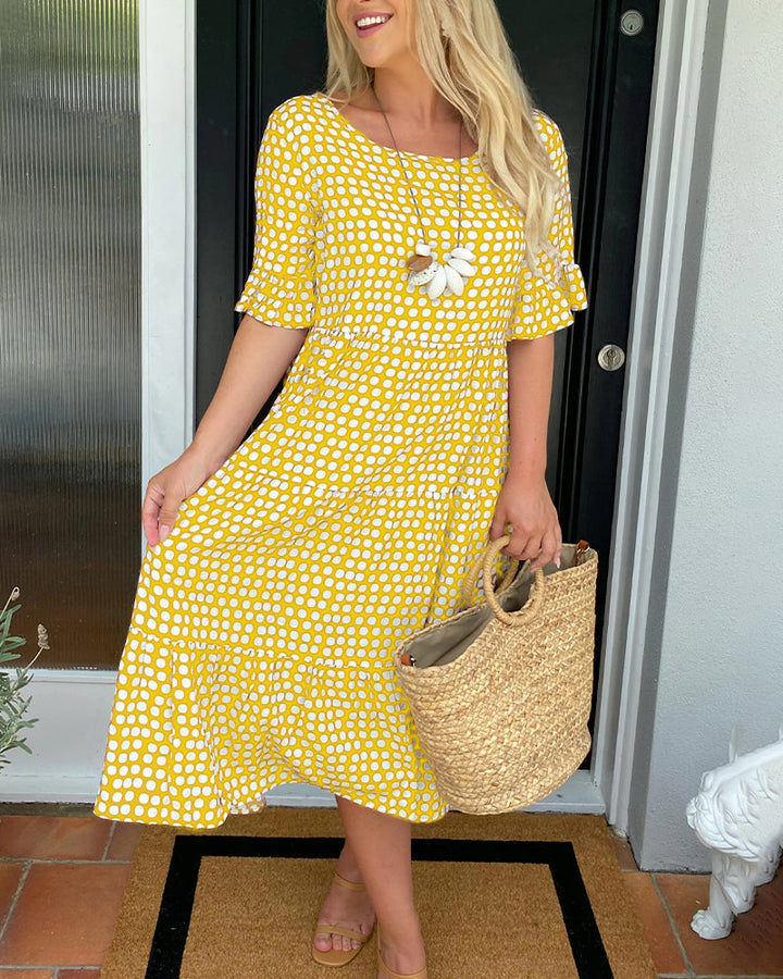 Feminine polka dot summer dress