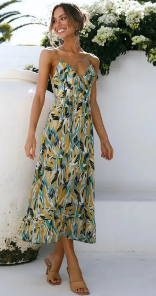Colourful summer dress