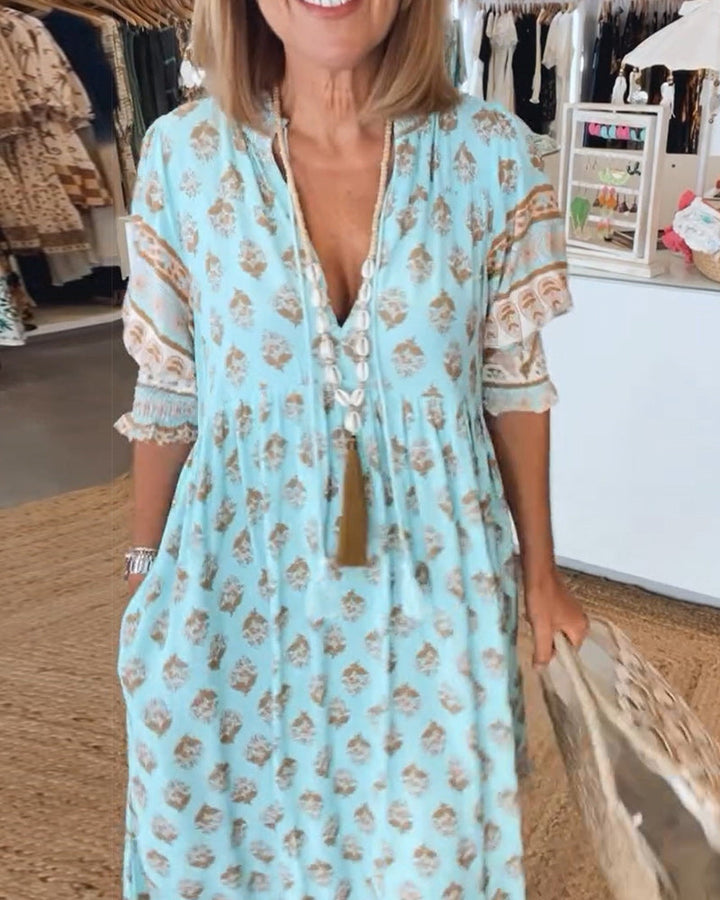 Flowing bohemian dress