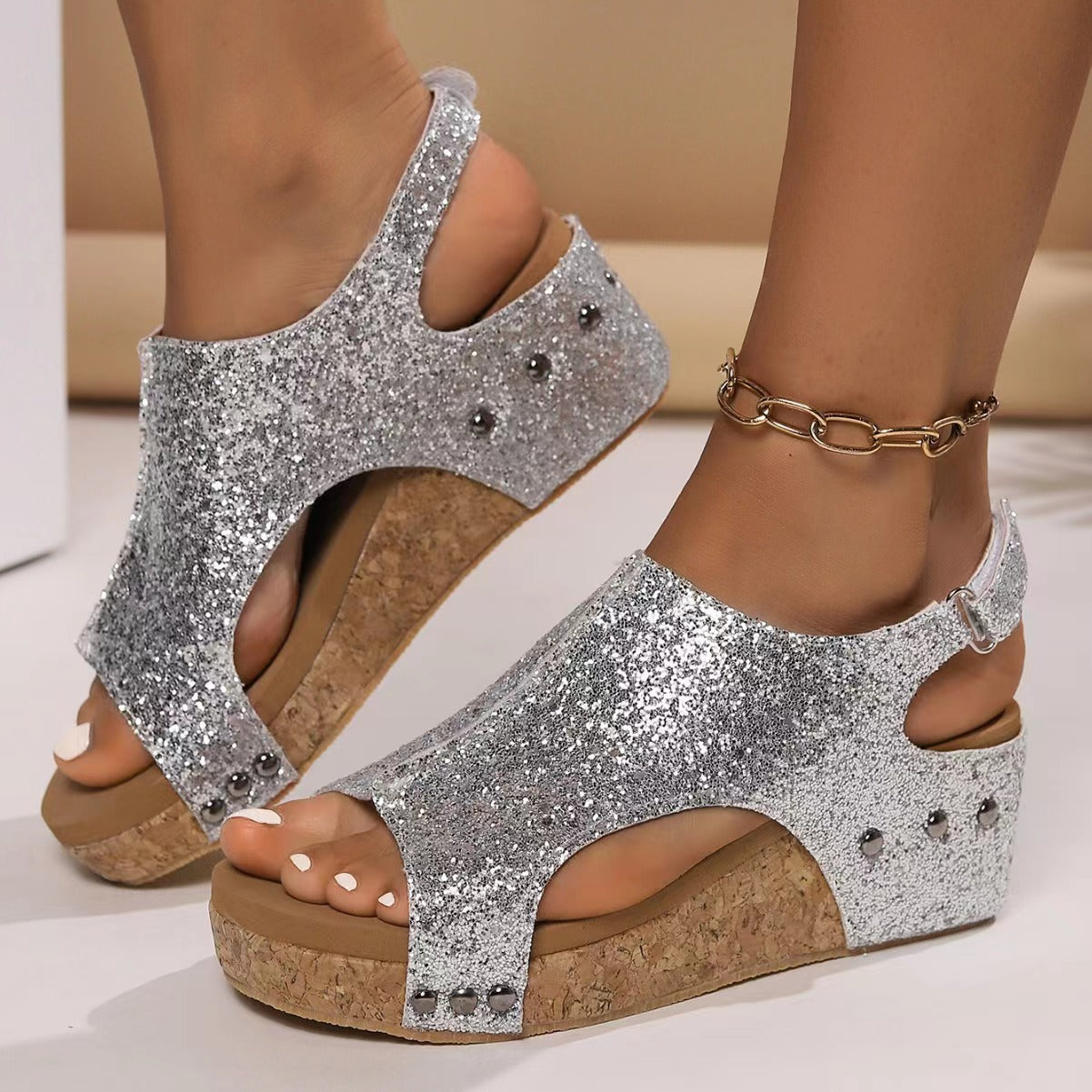 Glitter Silver / 12 (43EU)