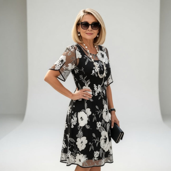 Wulfhilde | Floral chiffon dress